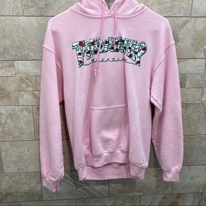 pink thrasher hoodie